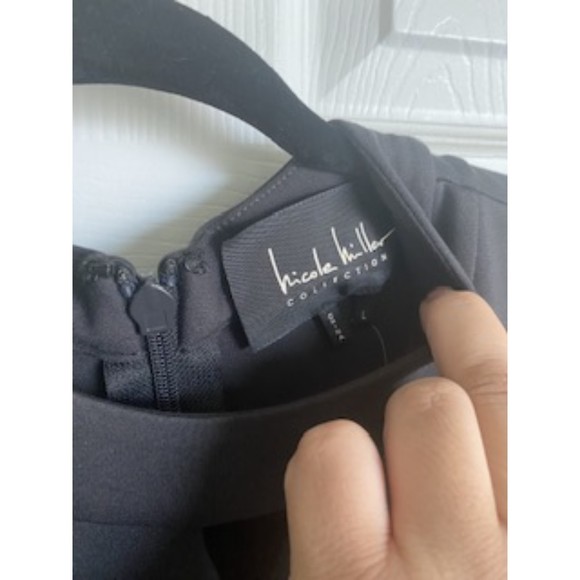 NICOLE MILLER BLACK DRESS, SZ L - Picture 4 of 9